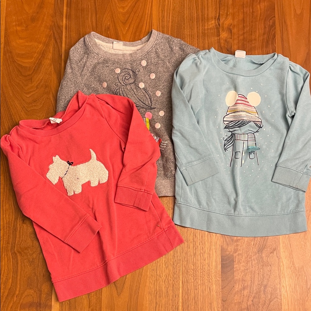 Kids Graphic Long Sleeve sweatshirts - Red, Gray, Blue